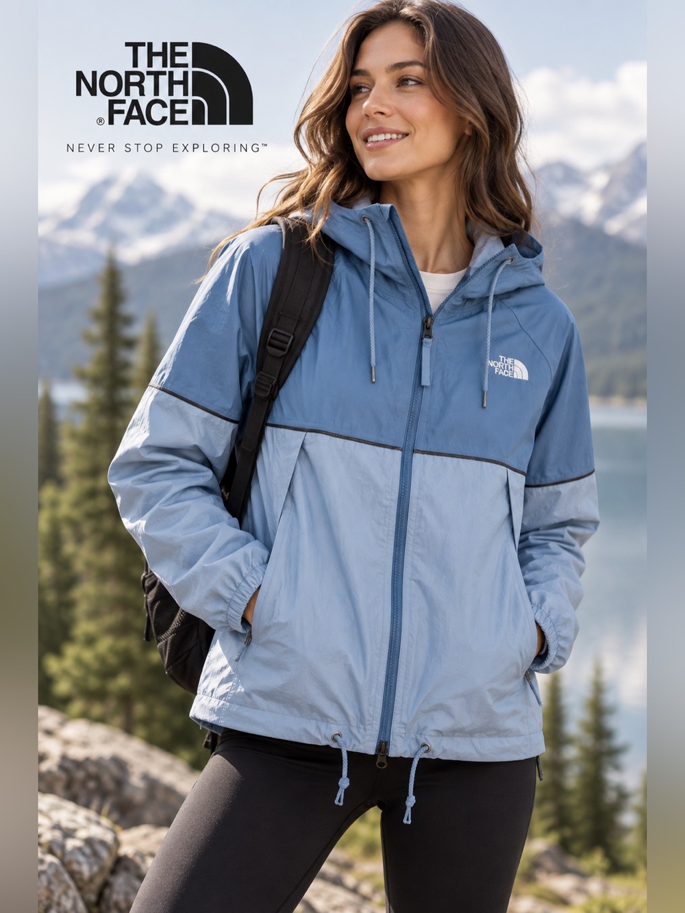 NWT The North Face Indigo Stone Novelty Antora Rain Jacket. $130